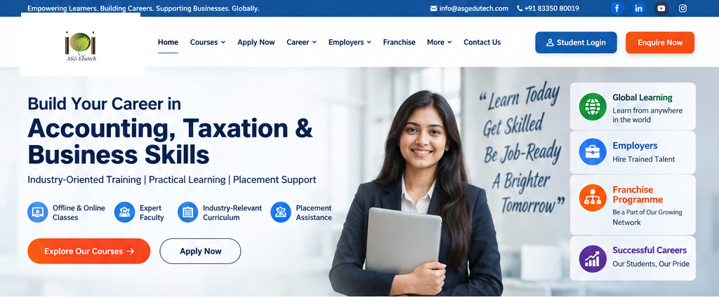 ASG Edutech professional accounting and business skills training